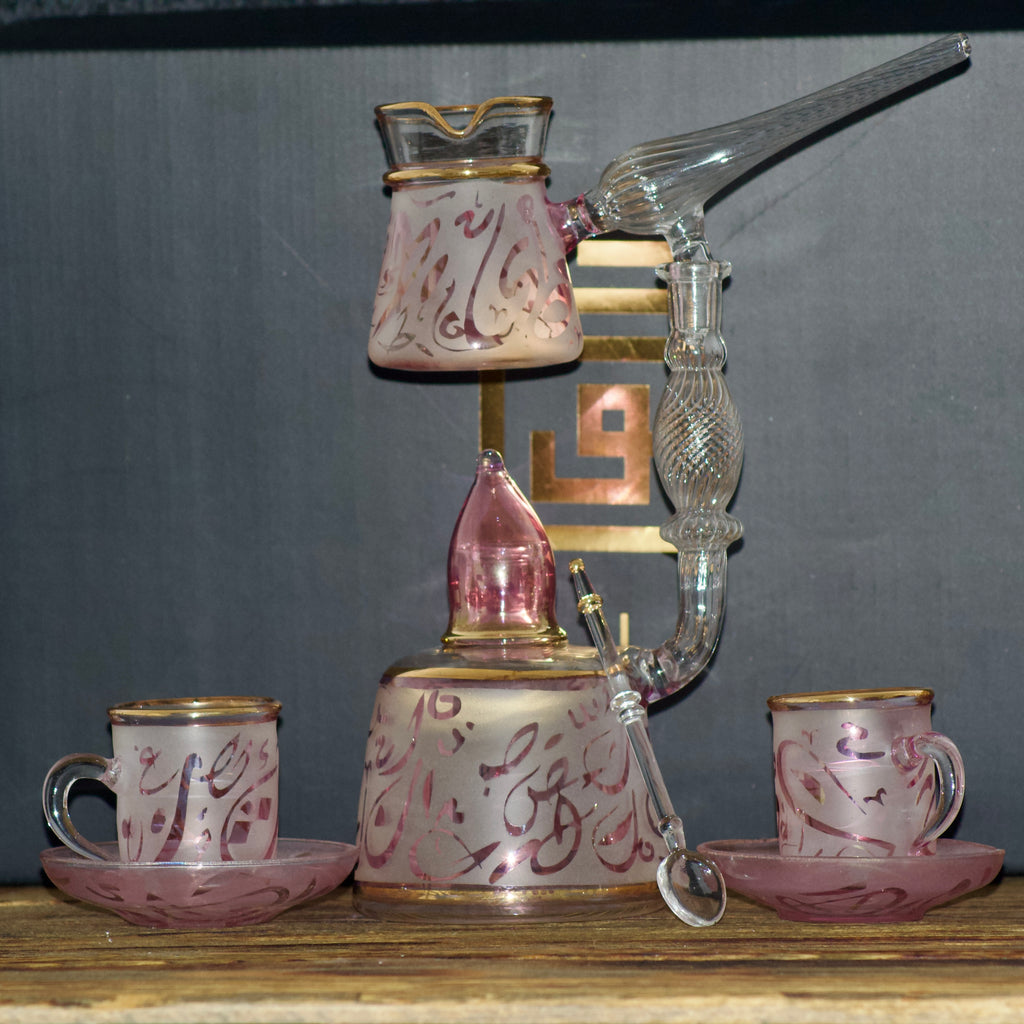 Pinky golden minimal coffee set