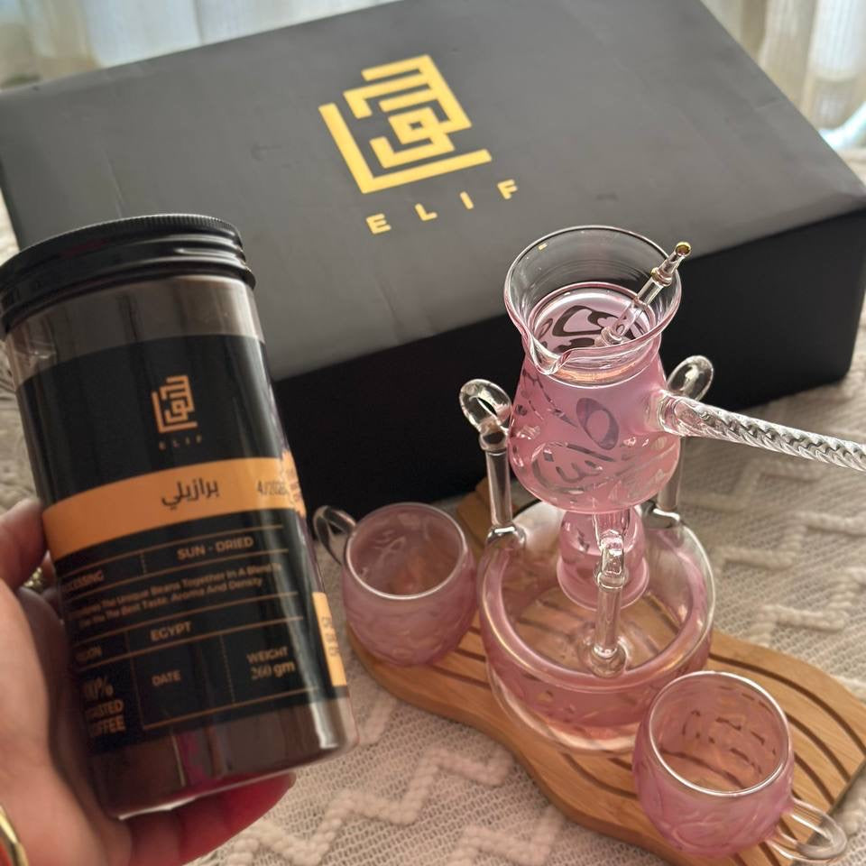طقم قهوة حروف روز