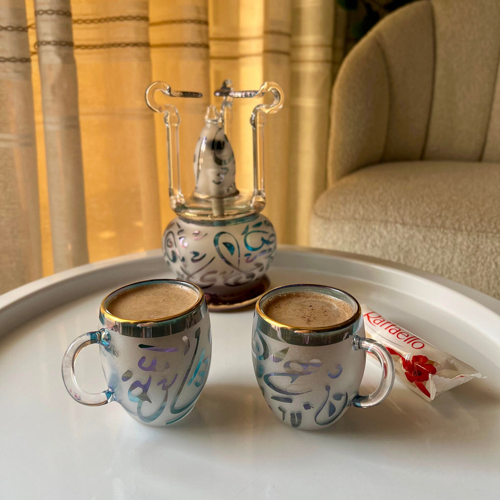 طقم قهوة بايركس مُذهب