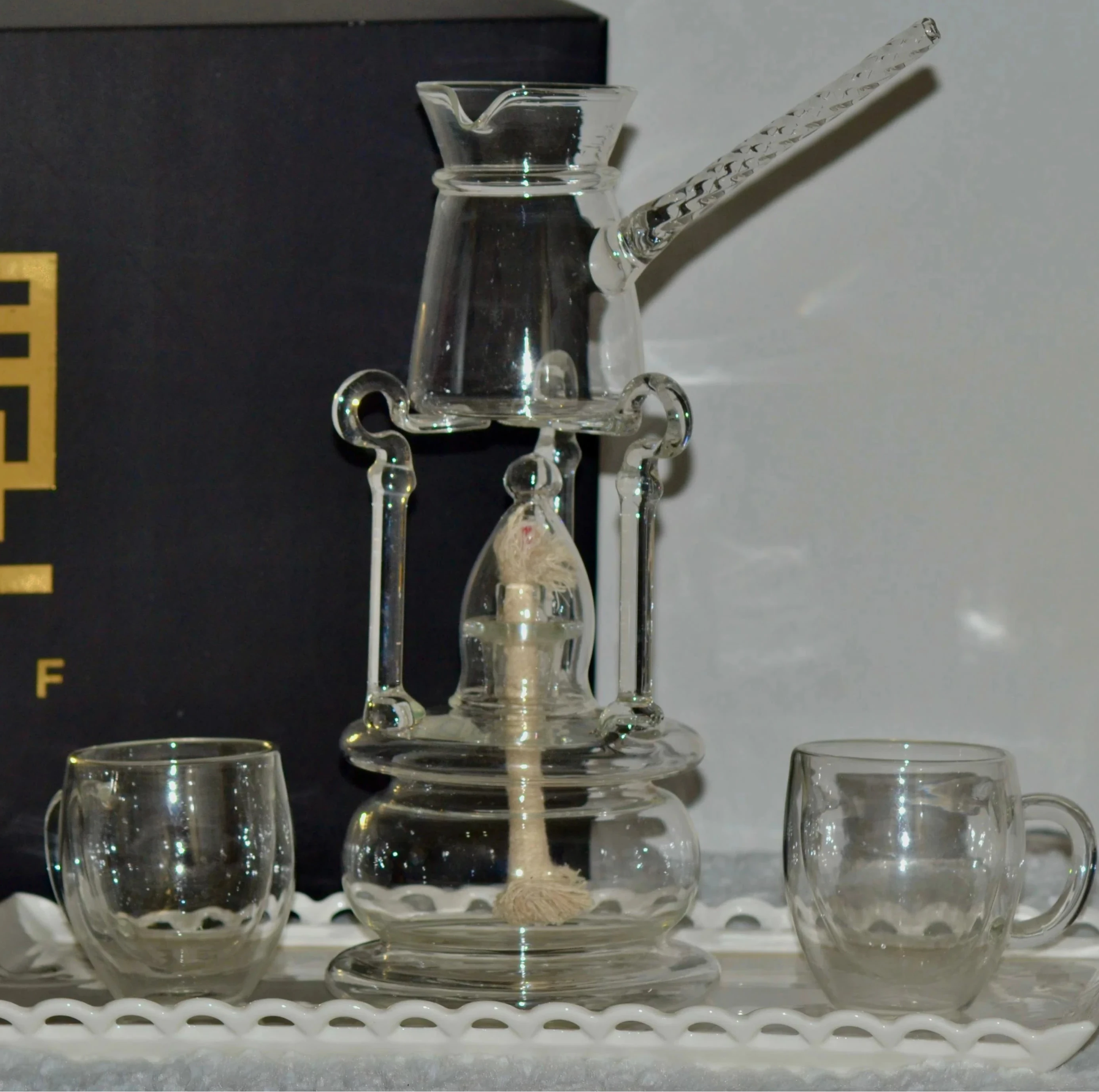 طقم قهوه بايركس شفاف 