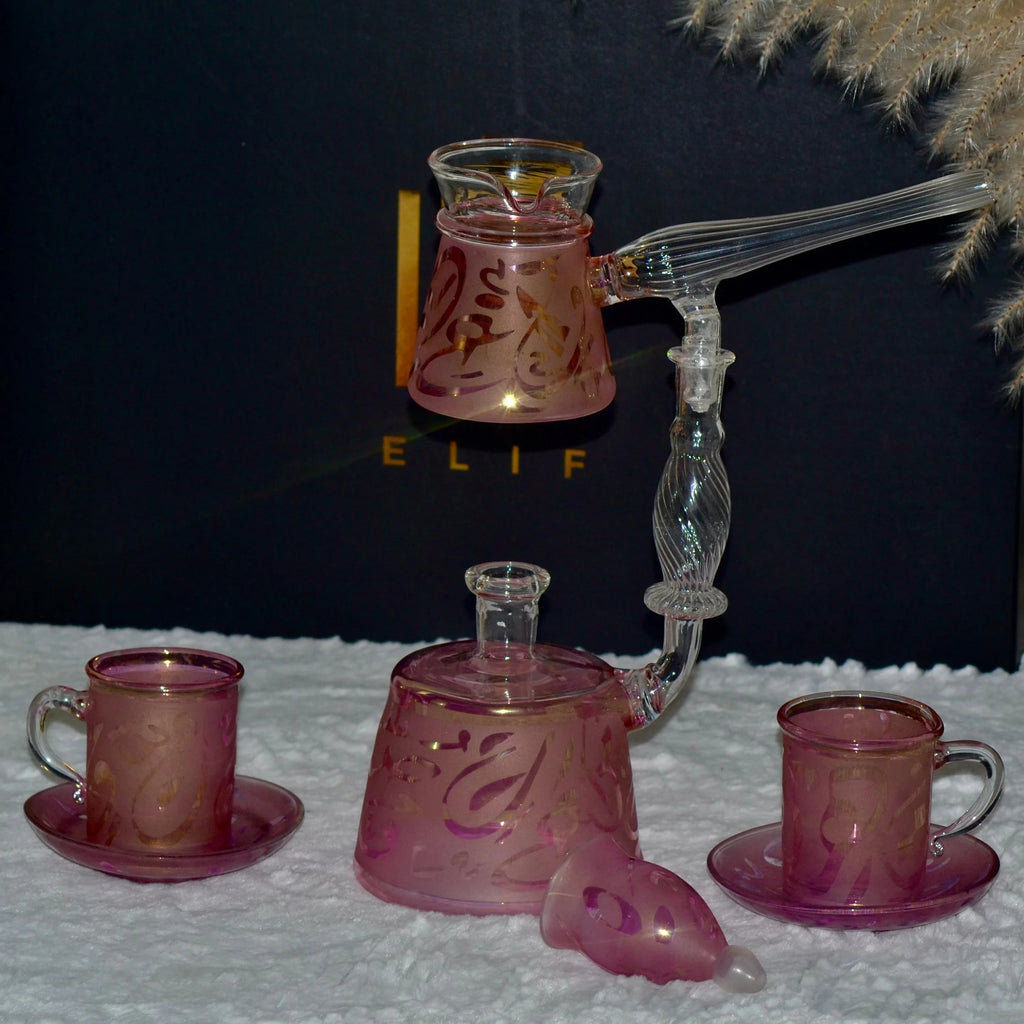 Minimal pinky turkish coffee set