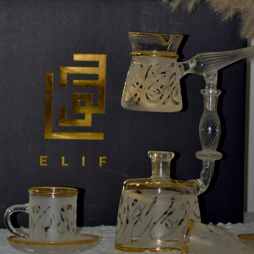 Minimal golden touch coffee set