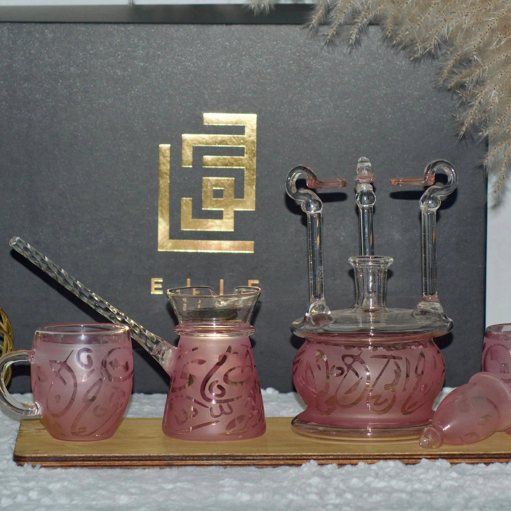 Elif Pinky turkish coffee set