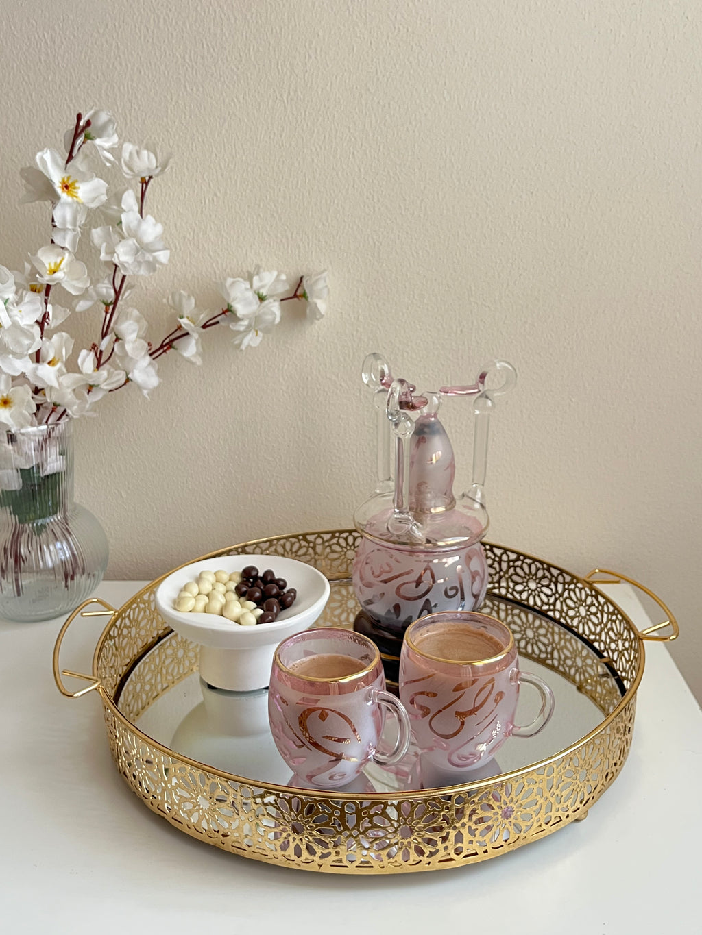 Pinky golden touch coffee set